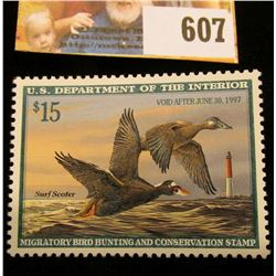 1996 RW 63 Federal Migratory Bird Hunting $15.00 Stamp, unsigned, original gum, NH, VF.