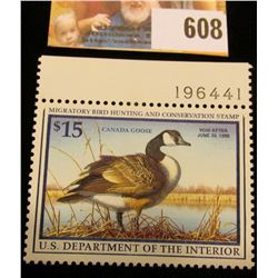 1997 RW 64 Federal Migratory Bird Hunting $15.00 Stamp, unsigned, original gum, NH, VF. Plate number
