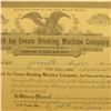 Image 2 : One Share Stock Certificate "Retzbach Ice Cream Bricking Machine Company" June 14th, 1915, upper cen