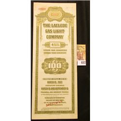 Red stamped "Specimen" "The Laclede Gas Light Company 4 1/2" Fifteen Year Convertible Sinking Fund D