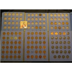 Pair of Whitman Lincoln Cent coins folders with Cents dating from 1918 S through 1964.