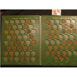 1910-66 Partial Set of Lincoln Cents in a Deluxe green Whitman folder.