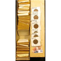 10 1/4  x 2  x 2  Stock Box full of Minor Mint Error Lincoln Cents, filled dies, and etc.