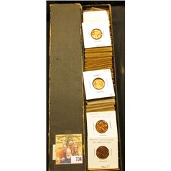 12" x 2" x 2" Stock Box full of Lincoln Cents dating 1961-73S. Many BU.