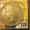 Image 1 : 1921 P High Relief U.S. Silver Peace Dollar, VF.