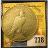 Image 2 : 1921 P High Relief U.S. Silver Peace Dollar, VF.