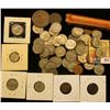 Image 2 : (50) Old U.S. Wheat Cents and a mixed selection of unsorted U.S. & Foreign Coins. Some Silver.