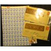 Image 1 : Original Sheet with pink backing of 100 "West Virginia Liquor Control Commission" Stamps; & a matche