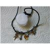 Image 1 : NECKLACE - ROPE NECKLACE WITH CHARMS & AMBER BEADS