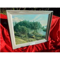 FRAMED PICTURE - CN - "SUPERCONTINENTAL IN THE CANADIAN ROKIES"