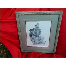 FRAMED LIMITED EDITION PICTURE - TRAIN #5 - BY SALLY WHIBLEY