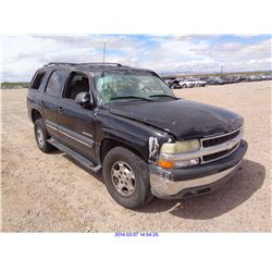 2002 - CHEVROLET TAHOE//SALVAGE TITLE