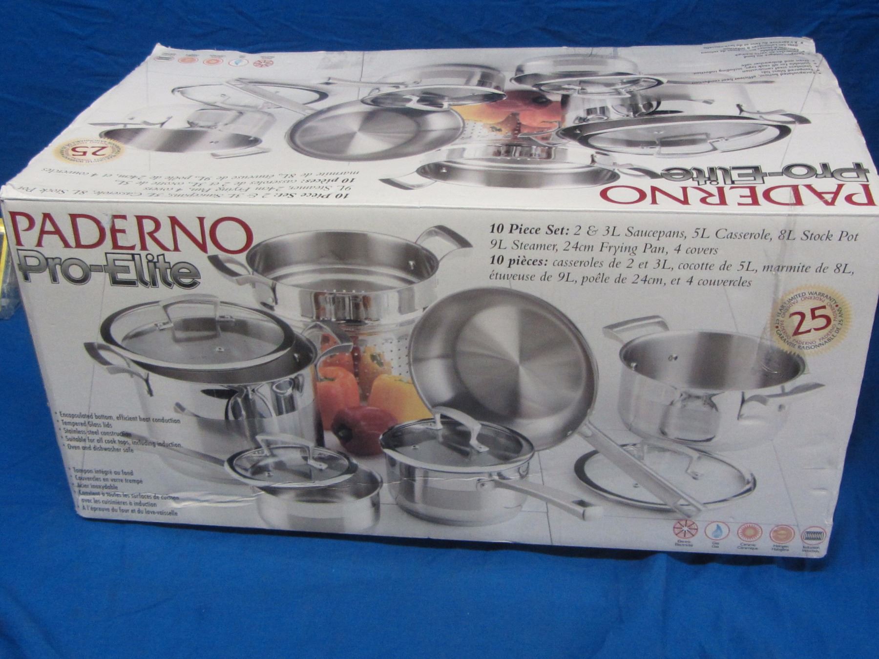 New Paderno ProElite 10pc cookware set