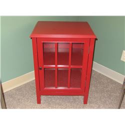 New single door red cabinet
