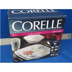 New Corelle 16piece square dinnerware
