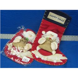 2 new Santa Stockings large