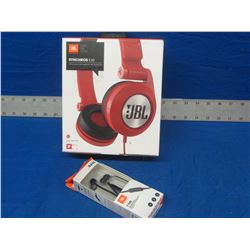 New JBL Headphones 1 over ear pair and 1 ear buds