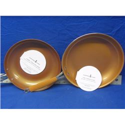 lot of 2 Copper Chef frying pans 10" + 12"
