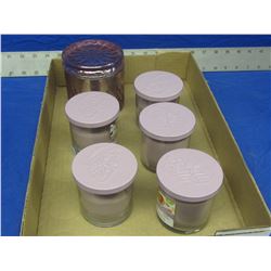 Flat of 6 new candles scented