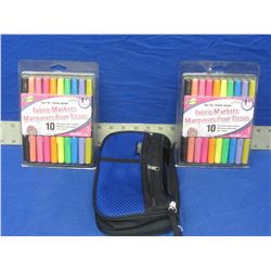 New bundle of Permanent fabric markers and carry case