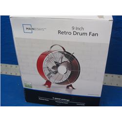 New 9" retro Metal drum fan