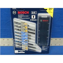 New Bosch 14 piece Jigsaw blade set with case