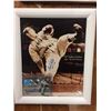 Image 1 : BOB FELLER AUTOGRAPHED 10" X 12" FRAMED PHOTO & SIGNATURE CARD (GLOBAL COA)