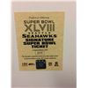 Image 2 : SEATTLE SEAHAWKS 12" X 20" FRAMED LARGE SUPERBOWL XLVIII TICKET W/ ALL PLAYERS FACSIMILE AUTOGRAPHS