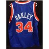 Image 1 : CHARLES OAKLEY AUTOGRAPHED NY KNICKS BASKETBALL JERSEY W/ JSA COA