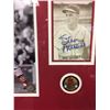 Image 2 : STAN MUSIAL AUTOGRAPHED 16" X 19" FRAMED COLLAGE W/ 2 PHOTOS & 1 MEDALLION (PSA COA) ONE PHOTO AUTO