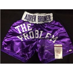 ADRIEN BRONER AUTOGRAPHED BOXING SHORTS W/ JSA COA