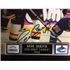 Image 2 : DAVE BABYCH AUTOGRAPHED FRAMED 10" X 12" PHOTO (VANCOUVER CANUCKS)