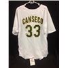 Image 1 : JOSE CANSECO AUTOGRAPHED ATHLETICS BASEBALL JERSEY W/ JSA COA