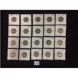 1967 CANADIAN 10 CENT SILVER COINS LOT (20 PIECES)