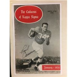 1954 PAUL CAMERON AUTOGRAPHED The Caduceus Of Kappa Sigma Chapter Letter Issue Cover