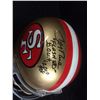 Image 2 : JERRY RICE AUTOGRAPHED 49ER'S FULL SIZED FOOTBALL HELMET INSCRIBED "FLASH 80" G.O.A.T 2010 HOF