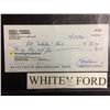 Image 1 : WHITEY FORD AUTOGRAPHED BANK CHEQUE