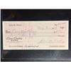 Image 1 : JOHN PESKY AUTOGRAPHED BANK CHEQUE