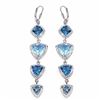 Image 1 : STERLING SILVER BLUE TOPAZ DROP EARRINGS