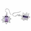 Image 2 : STERLING SILVER AMETHYST EARRINGS