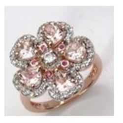 STERLING SILVER MORGANITE RING