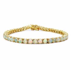 STERLING SILVER ETHIOPIAN OPAL TENNIS BRACELET