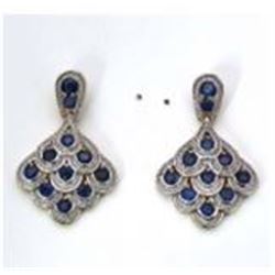 STERLING SILVER SAPPHIRE EARRINGS