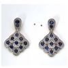 Image 1 : STERLING SILVER SAPPHIRE EARRINGS