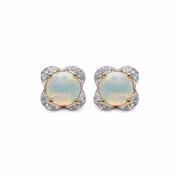 STERLING SILVER ETHIOPIAN OPAL EARRINGS