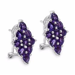 STERLING SILVER AFRICAN AMETHYST EARRINGS