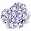 Image 1 : STERLING SILVER TANZANITE HEART RING