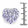 Image 3 : STERLING SILVER TANZANITE HEART RING