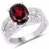 Image 1 : STERLING SILVER RHODOLITE RING