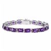 Image 1 : STERLING SILVER AFRICAN AMETHYST AND RUBY BRACELET